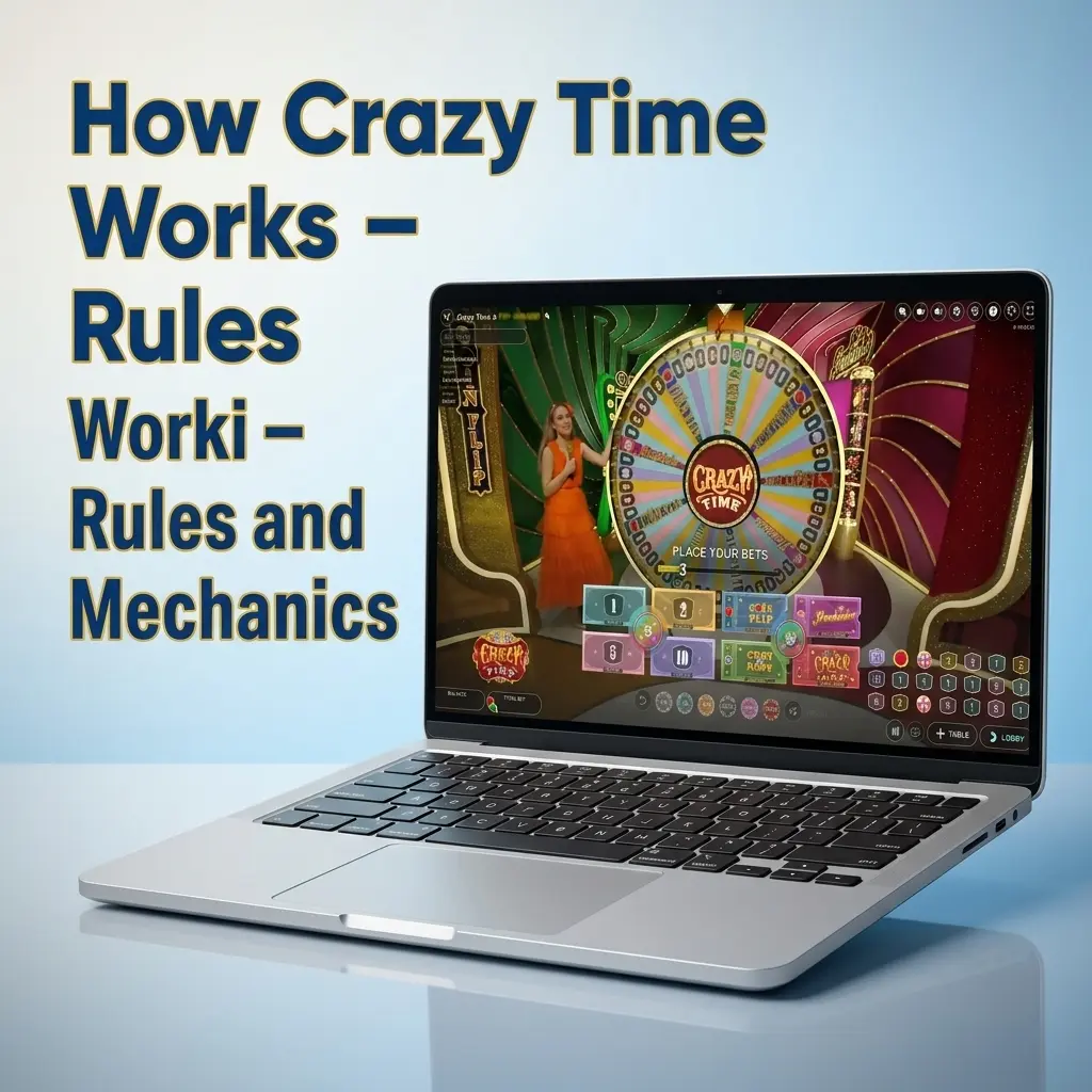 Crazy Time wheel with 54 segments showing number multipliers and bonus round triggers like Cash Hunt and Pachinko