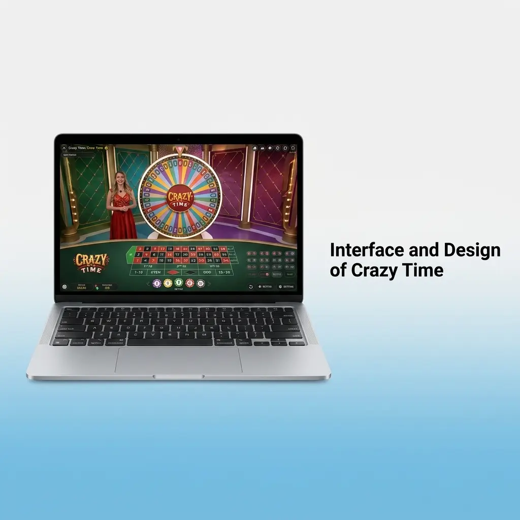 Crazy Time casino interface showing carnival-themed betting grid, multiplier display, balance panel, and auto-play controls