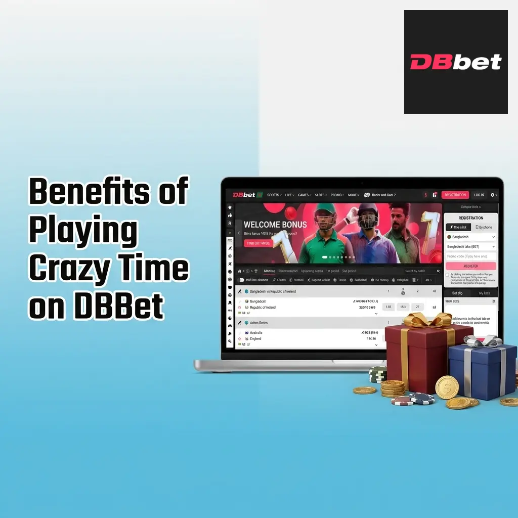 DBBet Crazy Time live game show benefits including RTP, mobile support, bKash payments, and live statistics panel