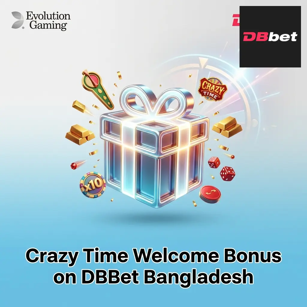 DBBet Bangladesh welcome bonus up to 222312 BDT plus 150 free spins for new players on Crazy Time live casino