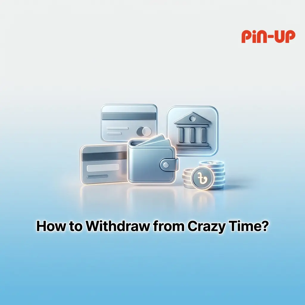 Pin-Up Crazy Time withdrawal process showing Bkash and Rocket payment options with minimum INR 500 limit