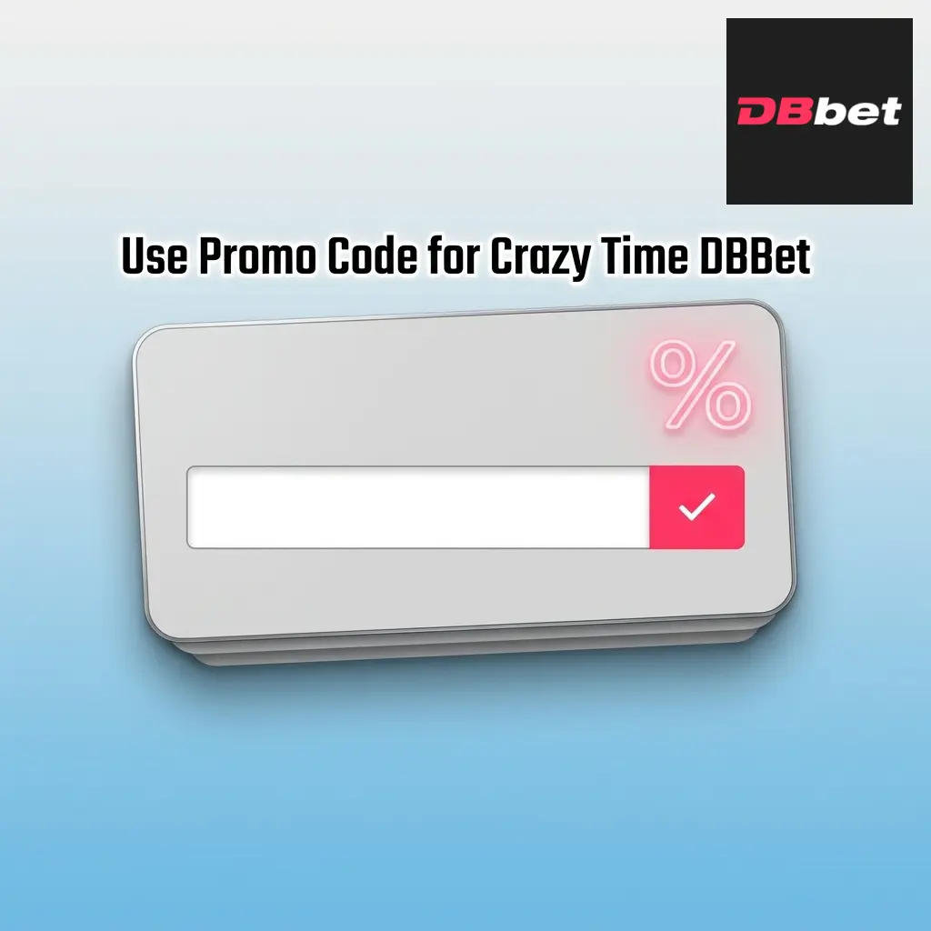 DBBet Crazy Time promo code entry field during registration for bonus rewards